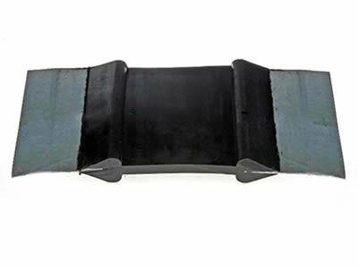 Steel edge rubber waterstop without center bulb and stem, and steel linking place is heart shape.